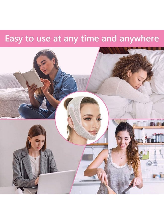 FOCONEE Double Chin Reducer, Face Slimming Strap, V line Lifting Mask, Reusable Facial Shaped UP Lift Belt for Women Tightening Skin Preventing Sagging - Image 5