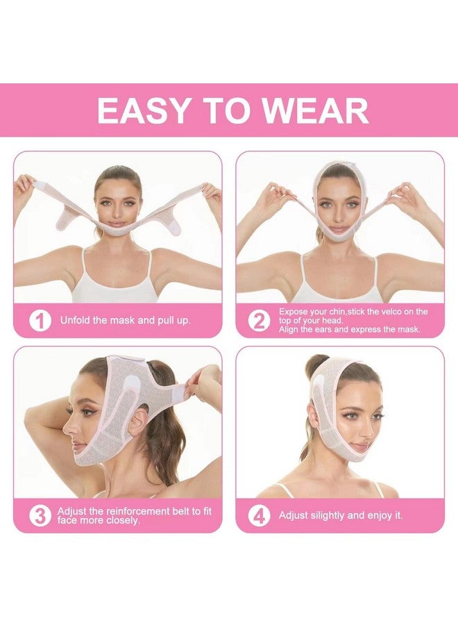 FOCONEE Double Chin Reducer, Face Slimming Strap, V line Lifting Mask, Reusable Facial Shaped UP Lift Belt for Women Tightening Skin Preventing Sagging - Image 4