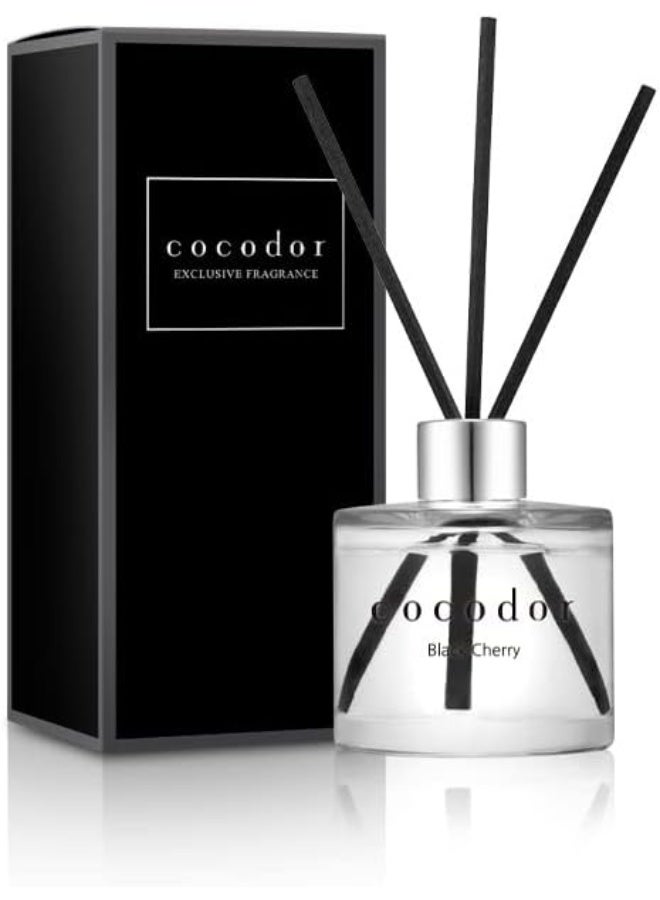 كوكودور [COCODOR / الكرز الأسود] زيت موزّع العطر بأعواد القصب، 50 مل، مثالي لتعطير المنزل والغرف، زيت عطري لموزّعات الروائح - Image 1