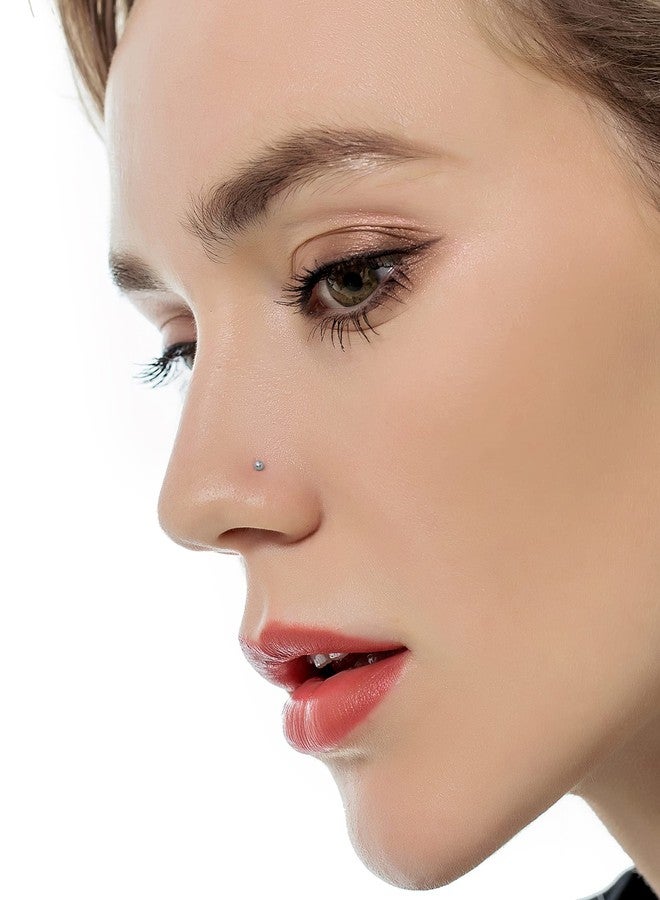 Tornito 20G 20Pcs Stainless Steel Nose Bone L Shaped Screw Studs Rings CZ Nose Ring Labret Nose Piercing Jewelry for Men Women (A1:20Pcs) (B:20Pcs Screw Shaped(Silver+Gold)) - Image 5