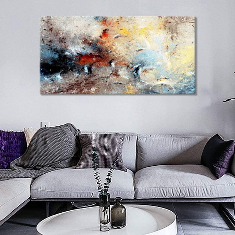 ZEYDRT Abstract Wall Art Pictures for Bedroom Abstract Canvas Wall Art Decorations For Living Room Bedroom Bathroom Office Wall Art Decor Abstract Painting Décor Framed Bathroom Wall Decor Large 24"x48" - Image 2