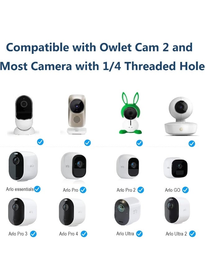 OkeMeeo Crib Mount for Owlet Cam 2, Owlet Cam Smart Baby Monitor, Owlet Duo and Arlo Cameras (Twist Mount Bracket) - Image 2