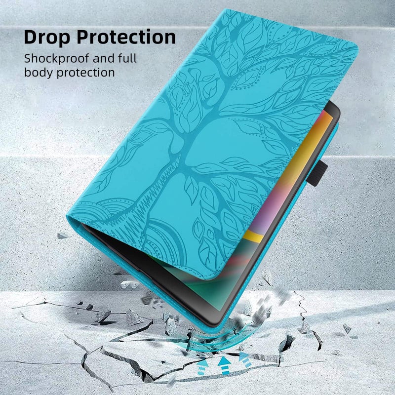 TIPOYOROO Case for Samsung Galaxy Tab A9 Plus 11 inch 2023 (SM-X210/X216/X218), Flip Cover Samsung Galaxy Tab A9+ 5g PU Leather with Elastic Band & Card Holder -Turquoise - Image 5