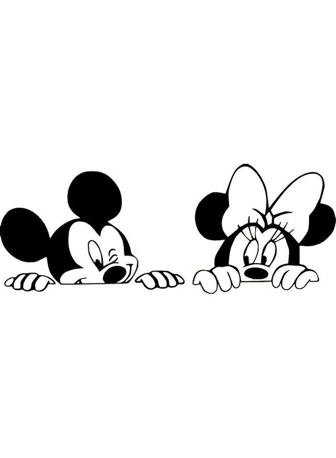 NIBEMINENT Exquisite Mickey Carved Wall Sticker Black - Image 1