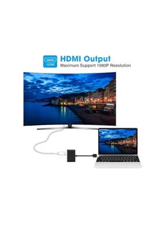 ماركة غير محددة محول USB 3.0 إلى HDMI VGA، محول USB إلى VGA HDMI، كابل محول HD 1080P لأجهزة الكمبيوتر المحمولة التي تعمل بنظام Windows 7/8/10، يدعم نظام التشغيل Mac OS High Sierra، لا يدعم Linux، Chrome OS  - Image 5