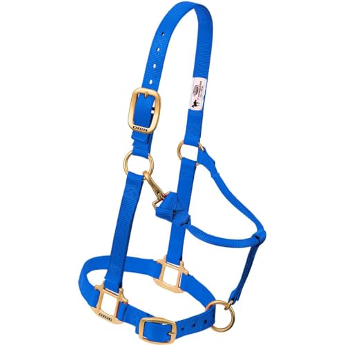 Weaver Leather Original Adjustable Chin and Throat Snap Halter L. Blue - Image 1