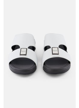 Algspar Men Slip On Arabic Sandals, White  - Image 3