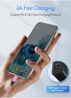 etguuds Pink USB C to USB C Cable 3ft, 2-Pack 60W USBC to USBC Cord, Type C to C Charger Cable Fast Charging for iPhone 16 15 Pro Max Plus, for Samsung Galaxy S24 S23 S22, for MacBook/iPad, Pixel  - Image 3