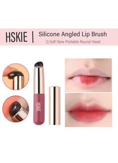HSKIE Silicone Lip Brush With Lid Silicone Angled Concealer Brush Like Fingertips Q Soft Angled Concealer Makeup Brush Tool New Portable Round Head Silicone Makeup Brush Lip Brush  - Image 3