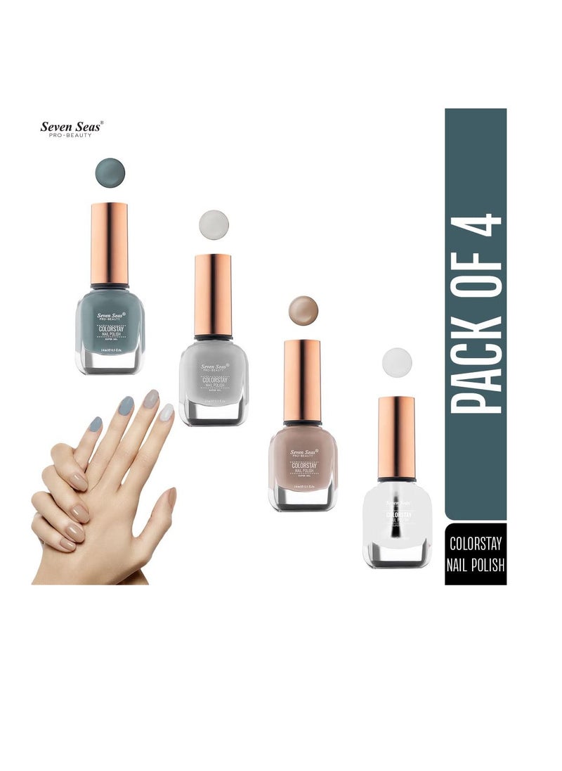 Seven Seas Seven Seas Color Stay Nail Polish Combo Pack of 4 Quick Drying Glossy Finish Long Lasting No Chip Formula High Shine Nail Polish For Women  No Harmful Chemicals 27 C6  - Image 2