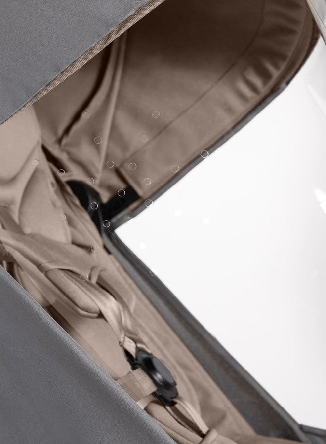 JOOLZ غطاء مطر لعربة جوجلز AER+/2 - مقاوم للرياح وماء - ملحق شتوي لعربة الأطفال - درع حماية للسفر ضد الشمس والغبار والثلج - مدمج وسهل التخزين - رمادي - Image 3