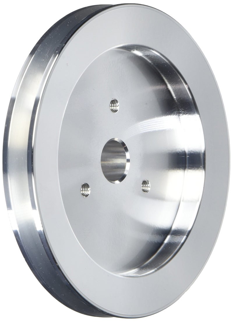 March Performance 511 Clear Powdercoat Aluminum 1-Groove Press Fit Power Steering Pulley - Image 4