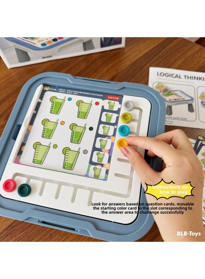 Children's Logical Thinking Training Early Education Table Educational Enlightenment Parent-Child Interactive Learning Table Children's Montessori Educational Toys-Color:Two-in-one Magnetic Brush Table - Image 3