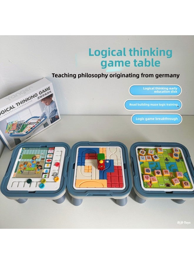 Children's Logical Thinking Training Early Education Table Educational Enlightenment Parent-Child Interactive Learning Table Children's Montessori Educational Toys-Color:Two-in-one Magnetic Brush Table - Image 2