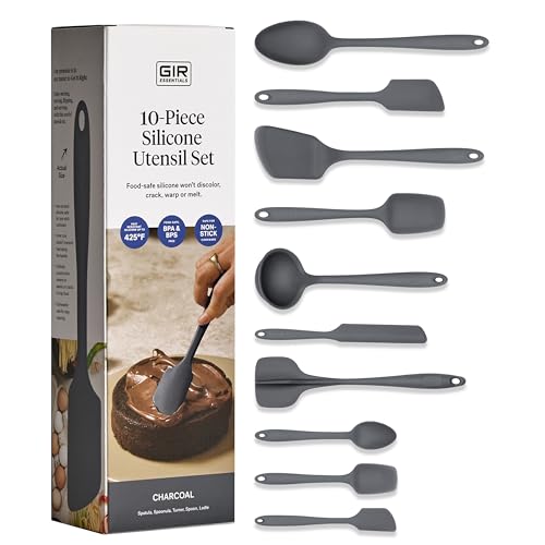 Get It Right GIR: Get It Right 10-Piece Silicone Essentials Kitchen utensils set - Ladle, Spatula, Flip, Spoon & Spoonula - Non toxic cooking utensils for Nonstick Cookware, Cooking and Baking - Confetti - Image 1