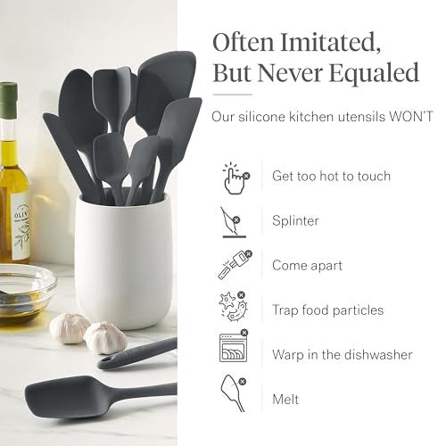 Get It Right GIR: Get It Right 10-Piece Silicone Essentials Kitchen utensils set - Ladle, Spatula, Flip, Spoon & Spoonula - Non toxic cooking utensils for Nonstick Cookware, Cooking and Baking - Confetti - Image 5