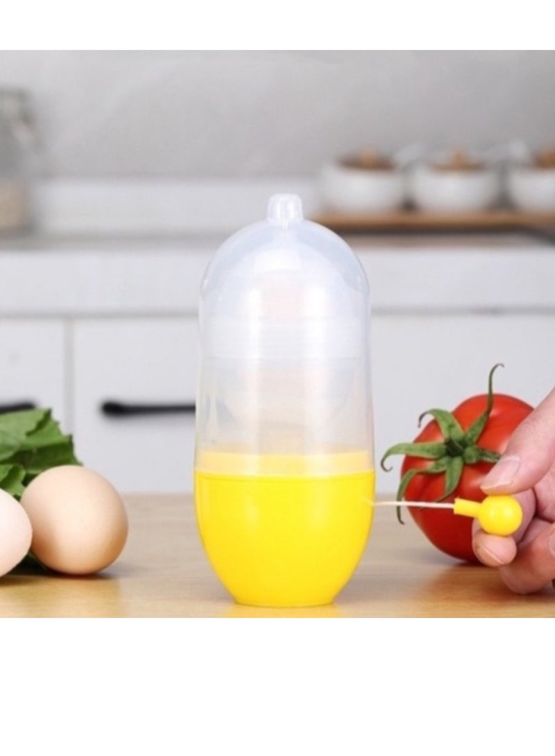 قذيفة البيض صفار اليد حبل مجتذب تحريك البروتين المخفوق شاكر خلاط خلاط الرباط الصغير - Image 2