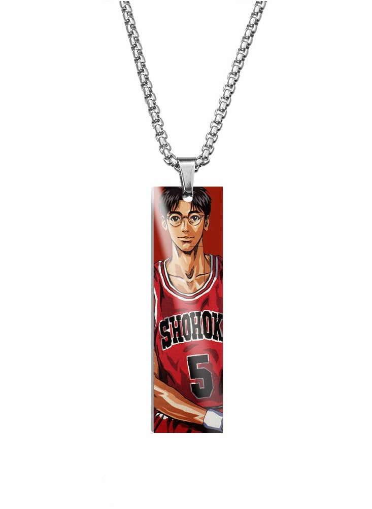 KUYING New Slam Dunk Long Stainless Steel Necklace 