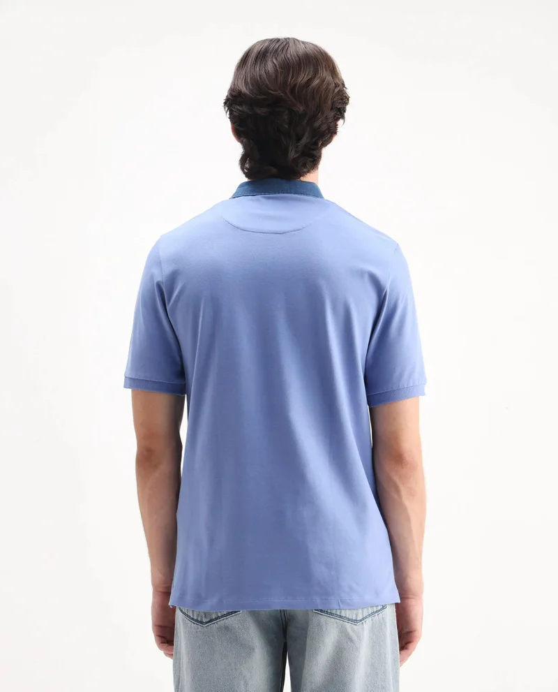 Rare Rabbit Men's Denim Collared Solid Polo