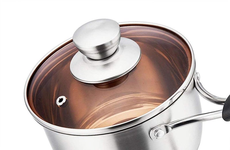 Arkit Saucepan with Lid 2 litres Stainless Steel Saucepan with Lid Small Pot Milk Soup Pan for Home Kitchen Restaurant Long Heatproof Handle Non Toxic Healthy Rust Free Dishwasher Safe - Image 4