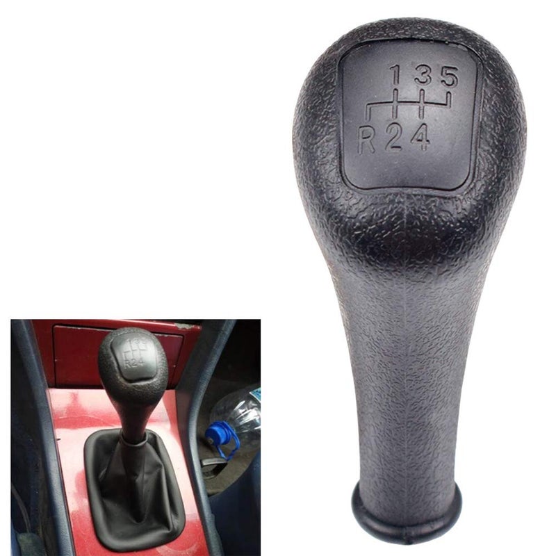 Kakulkomen Gear Shift Knob 5 Speed Black Top Plastic Manual for Mercedes Benz W190 W201 W202 W123 W124 W126 W140 S124 C E S Class SKW1245