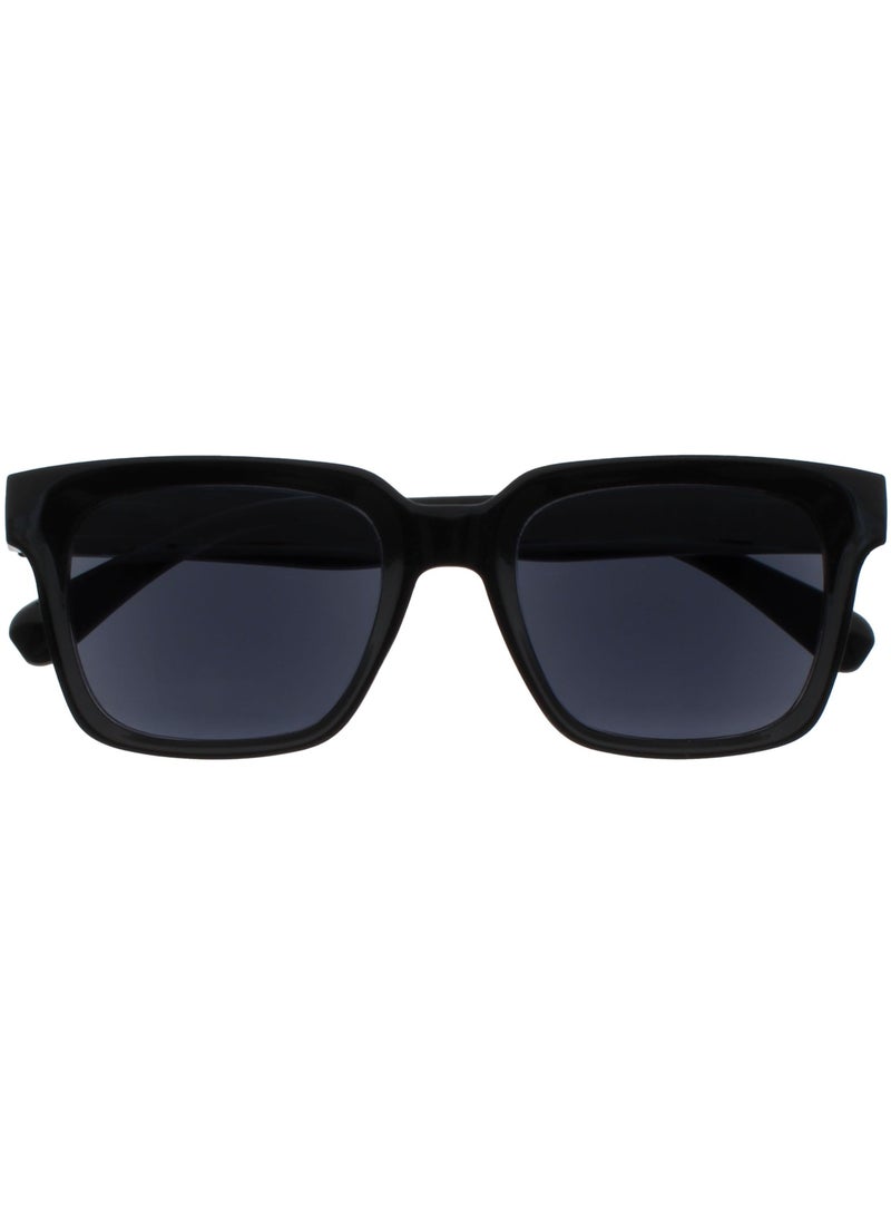 OPULIZE نظارات شمسية ERA للنساء والرجال، إطار مستطيل كبير مع مفصلات زنبركية، عدسات سوداء ملونة مع حماية UV400، مضادة للانعكاس ومضادة للتوهج، سوداء (عبوة من 1) - Image 1