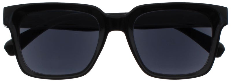 OPULIZE ERA Sunglasses for Women Men, Oversized Rectangular Frame with Spring Hinges, Polarised Black Tinted Lens With UV400 Protection,Anti-reflective & Anti-Glare, Black (Pack of 1) - Image 1