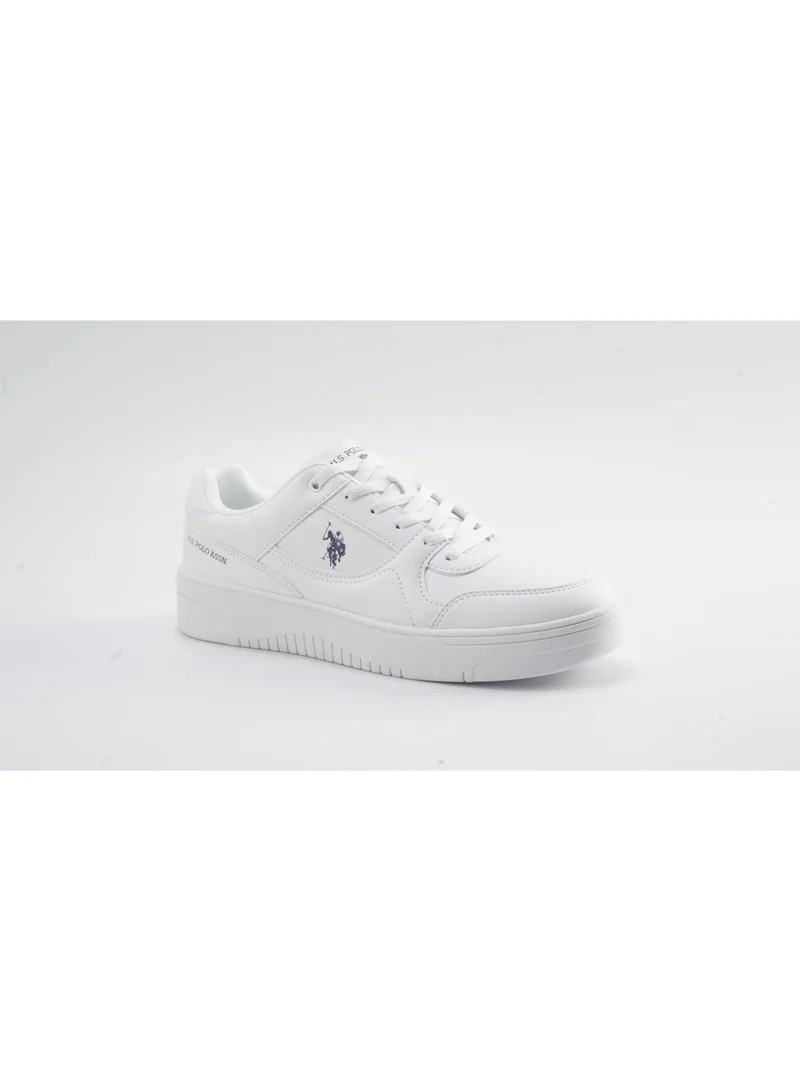 U.S. Polo Assn. Men’s/Unisex White Leather Casual Sneaker – Minimalist Low‑Top Street & Walking Shoe