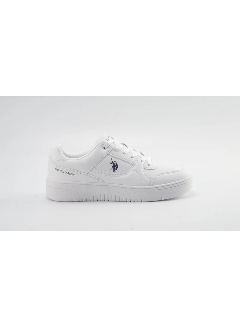 U.S. Polo Assn. Men’s/Unisex White Leather Casual Sneaker – Minimalist Low‑Top Street & Walking Shoe