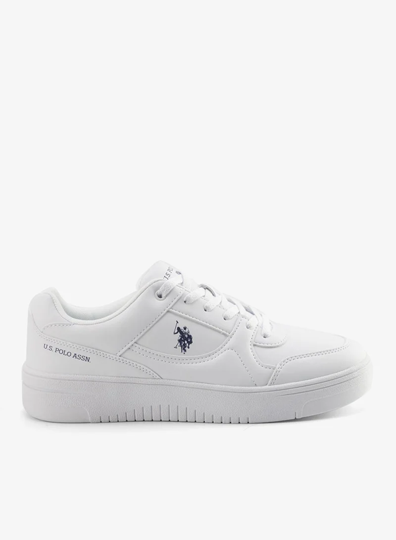 U.S. Polo Assn. Men’s/Unisex White Leather Casual Sneaker – Minimalist Low‑Top Street & Walking Shoe