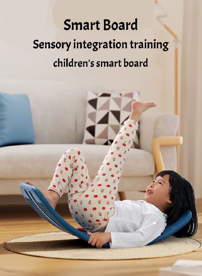 Smart Balancing Board, Curvy Balance Board, Home Sensory Training Indoor Fitness Smart Board Seesaw Capacity Blue 100KG - Image 2