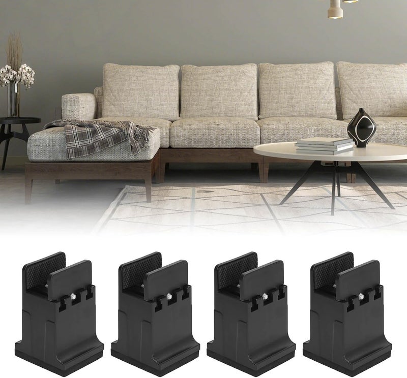 Multi-color available build Agatige 4PCS Furniture Risers, Adjustable Heavy Duty Couch Risers Furniture Feet Table Leg Extenders with Screw Clamp for Sofas Chairs Desks Recliners (Black) Multi-source stock guarantee Temp resistant Land transit & shipment compatible Precision polished solid material Heavy load resistant User tested optimized build Carefully selected material Multi-demand compliant quality Natural material Regional distribution available Multi-use well-engineered build Upgraded general material Easy daily handling design Compact trendy practical build All-round well-engineered practical build Pre-sale confirmed stock Periodic stock arrangement Economical varied design options Hot & cold climate compatible Detachable clean Multi-budget available picks Treated anti-rust metal Fine detail Budget friendly premium quality - Image 5