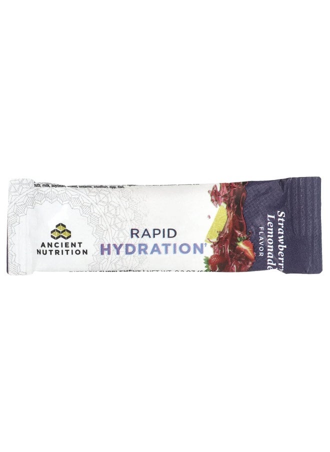 Ancient Nutrition - Ancient Nutrition, Rapid Hydration, Strawberry Lemonade, 15 On-The-Go Stick Packs, 0.2 oz (6.1 g) Each - Image 1