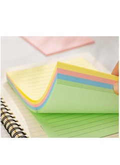 Deli 100-Sheet Lined Sticky Notes Pastel Colours 3x5 Inch Size  - Image 2