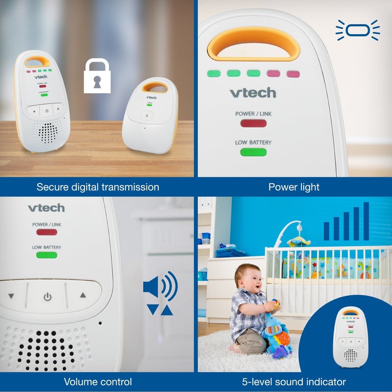 VTech Upgraded Audio Baby Monitor with Rechargeable Battery, Long Range, and Crystal-Clear Sound - Image 5