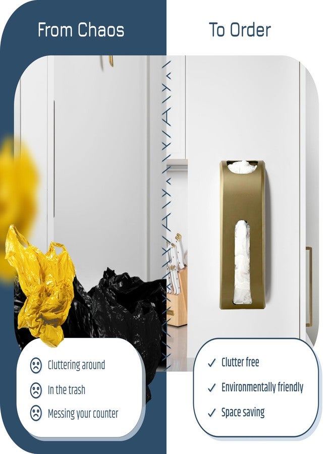 Manterio Wall Mount Plastic Bag Organizer | Durable Plastic Grocery Bag Saver | Smudge Proof, Fingerprint Resistant - Image 2