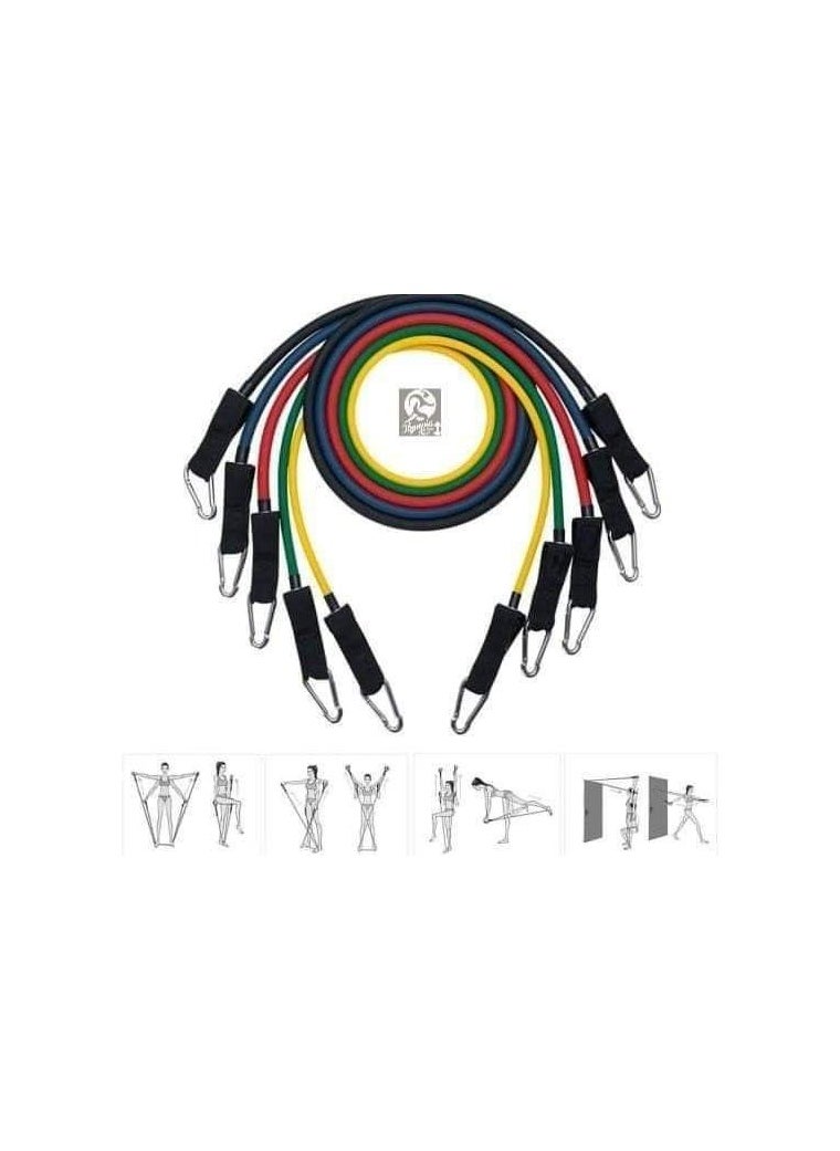 Generic Resistance bands set 11 x 1 - a complete gym in a bag OM  - Image 2