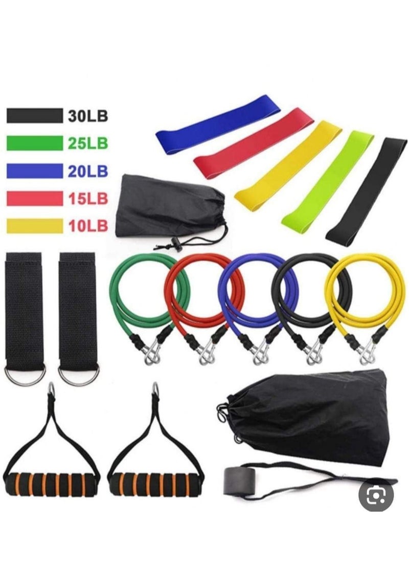 Generic Resistance bands set 11 x 1 - a complete gym in a bag OM  - Image 4