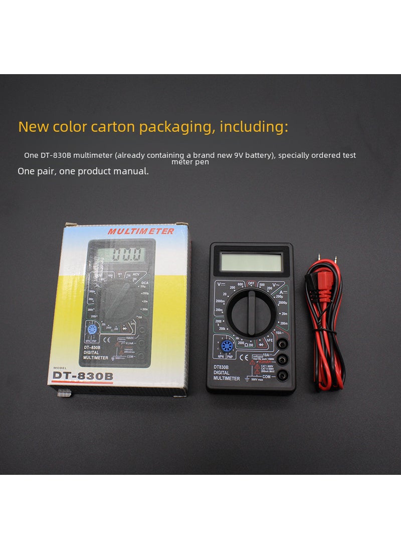 Generic DT830B Digital Multimeter Mini Handheld Electrical Meter Black 