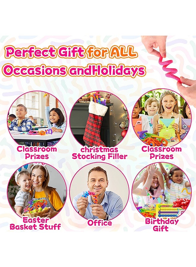 إم إكس إن 6 قطع من ألعاب التململ الحسية للأطفال والبالغين من عصي التململ المرنة للتوتر والقلق والتوحد واضطراب فرط الحركة ونقص الانتباه، وتهدئة السفر بالطائرة والفصول الدراسية وجوائز الطلاب، ومواد تخزين للمراهقين والأولاد والبنات - Image 4