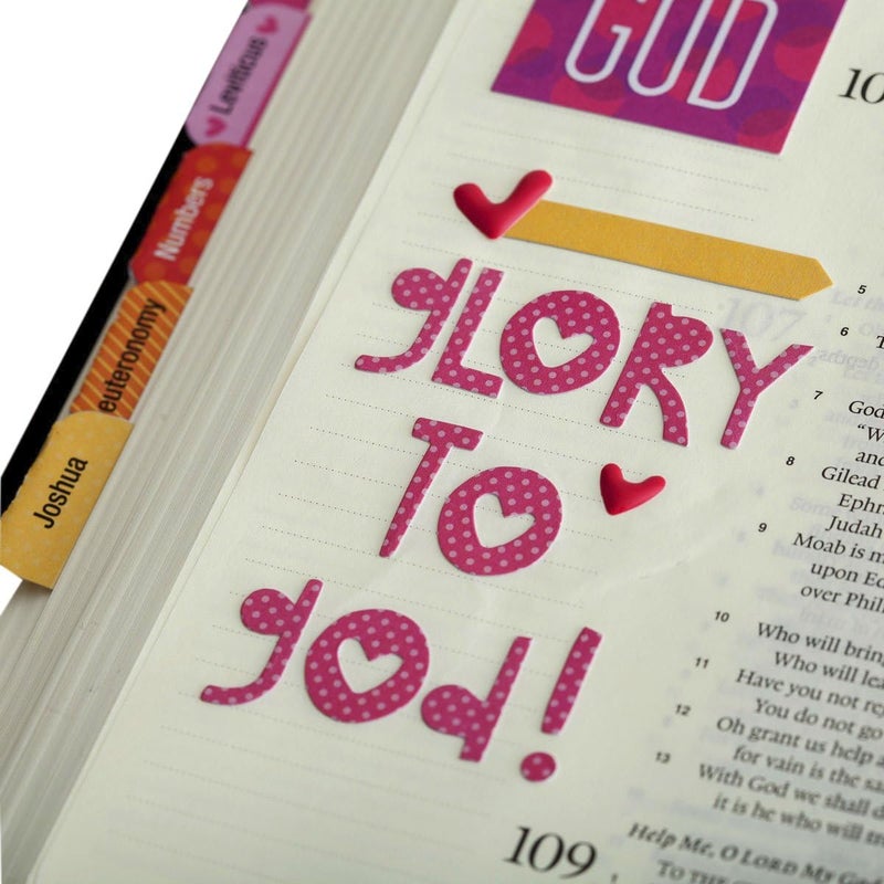 Dayspring Illustrated Faith  Alphabet Stickers  Pink One In a Melon - Image 3