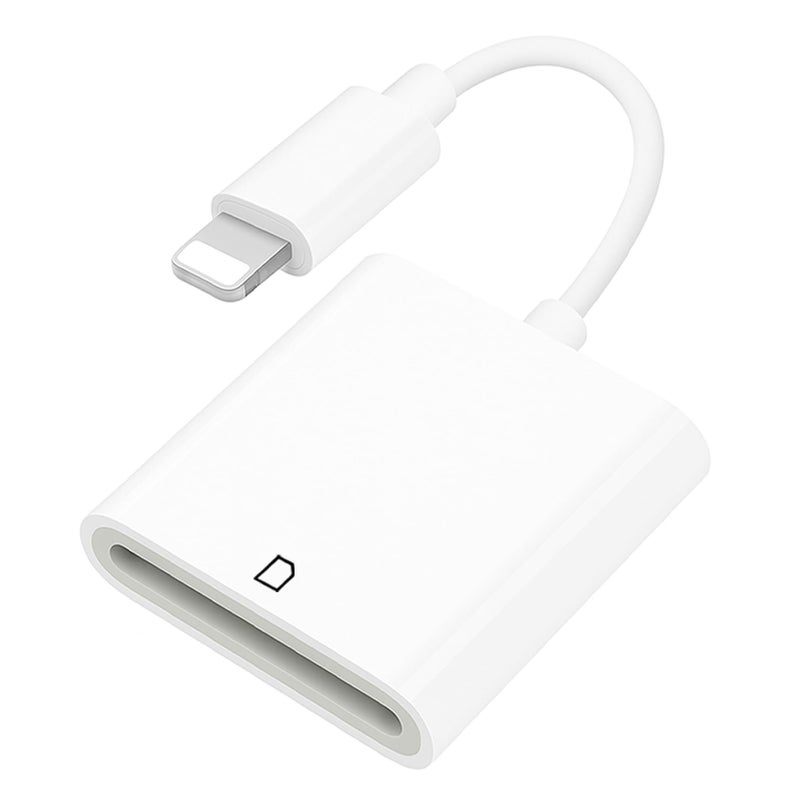 SD Card Reader Compatible with iPhone and iPad, 2-in-1 Lighting to SD and Micro SD Card Adapter, Memory Card Reader Compatible with iOS 13+, Camera Photo Video File Transfer Viewer, Plug & Play