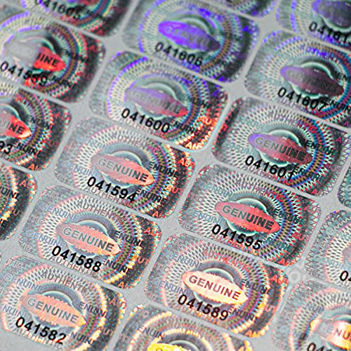 ILMBVM 1200 pcs Hologram Security Tamper evident Stickers Warranty Void Seal Labels with Unique Serial Number Genuine Authentic Tamper Proof Sticker(1X0.6 inch) - Image 5