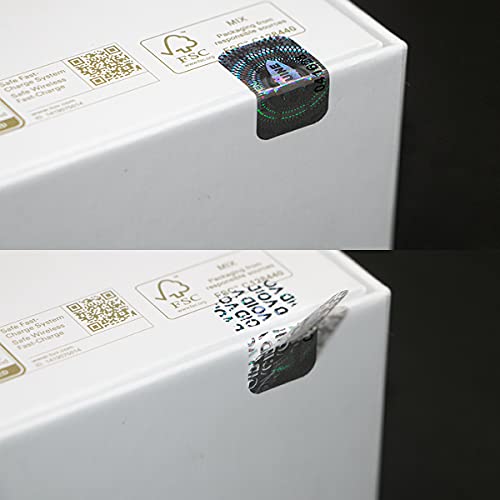 ILMBVM 1200 pcs Hologram Security Tamper evident Stickers Warranty Void Seal Labels with Unique Serial Number Genuine Authentic Tamper Proof Sticker(1X0.6 inch) - Image 3