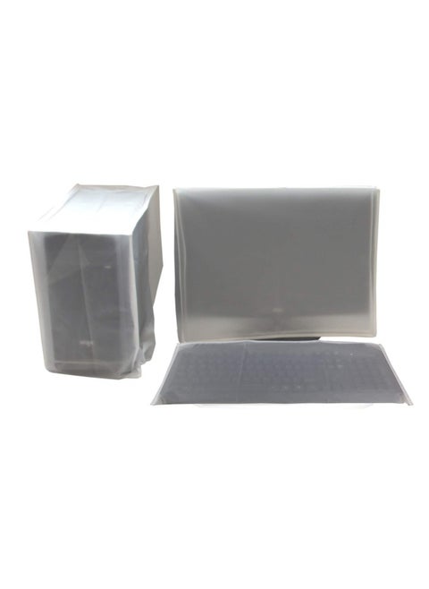 Computer Dust Cover   Monitor Keyboard Cpu Tower Desktop 3 Pieces Set Pieces Dust Proof Computer Covers Case 21  Monitor Set