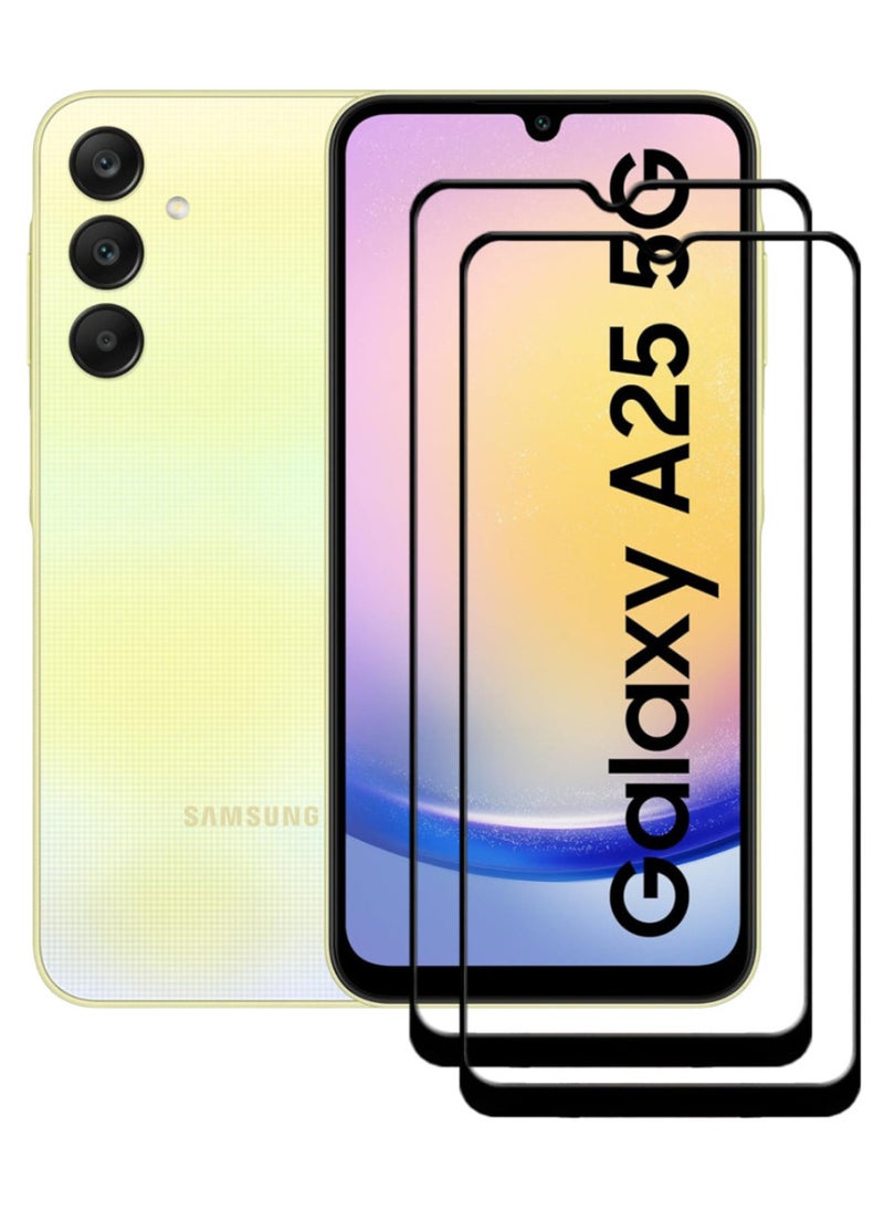ACLIX 2 Pieces Antistatic ESD Dustproof Premium Quality High Definition Tempered Glass Screen Protector Designed For Samsung Galaxy A25 - Image 1