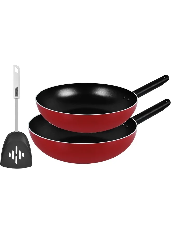 Prestige Prestige Wok Set With Tool Set of 2 Piece Pr21014 Red