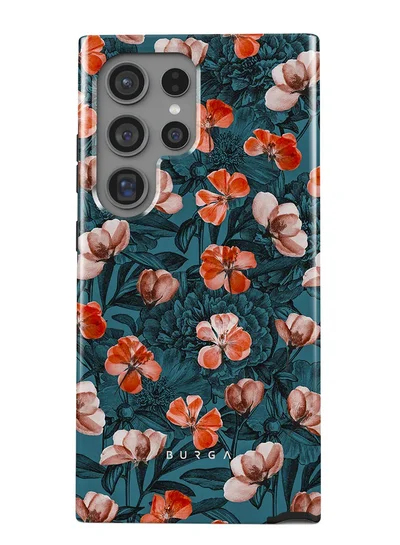 BURGA Phone Case Compatible with Samsung Galaxy S24 Ultra Mobile Phone Case Hybrid 2 Layer Hard Shell Silicone Protective Case,No rain no flowers Scratch Resistant Shockproof Cover