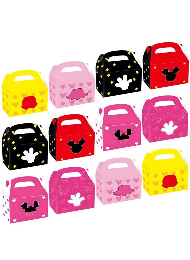 Ou Rui 12Pcs Cartoon Mouse Party Gift Box 6 Styles Cute Mouse Theme Party Favor Candy Boxes - Image 1