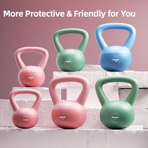 RUNWE Soft Kettlebell - Iron Sand Filled Shock-Proof Hand Weights, Strength Training Kettlebells 20lb Optional for Women Men or Children of Different Levels - Image 3